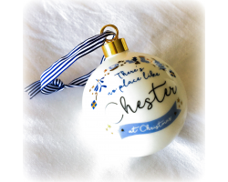 Chester at Christmas Bone China Bauble