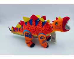 Petjes Mighty Dino Stegosaurus Orange/Blue 25cm