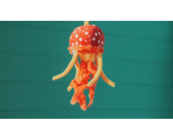 Zappi Jellyfish (Red) - Soft Toy