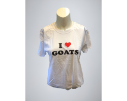 I Love Goats T-Shirt- S - 38"