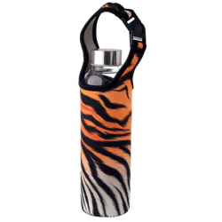 Spots & Stripes Glass Water Bottle Neo Sleeve