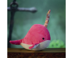Pink Narwhal Soft toy with sparkly tusk