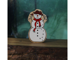 Wooden Snowman figure