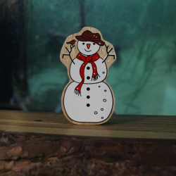 Wooden Snowman figure