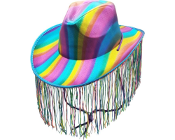 Rainbow Tassel Hat
