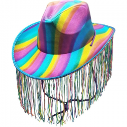 Rainbow Tassel Hat
