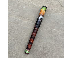 a pen displaying a photo of a red panda and the dublin zoo logo.