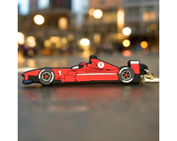 F1 Red Racing Car Keyring