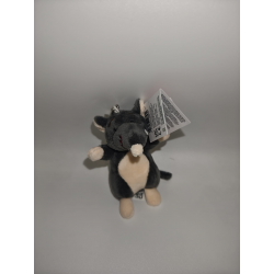 Ron Grey Plush Rat Clip