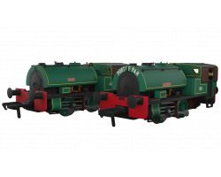 Port of Bagnall's - TWIN PACK - Lined Dark Green (DCC Sound Fitted)