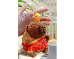 Capybara Plush keychain with crown and dress