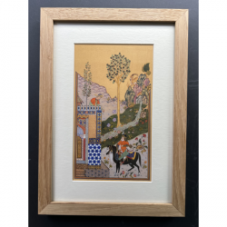 Roudabeh meets Zaal (Persian Minuature) by Marzieh Kaviani
