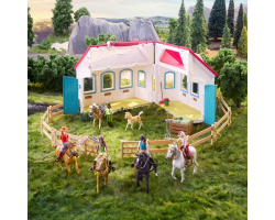 Open Stable with horseshoe