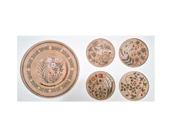 Cloister Garden Watercolour Design Paintings for Plates by Laura Taylor