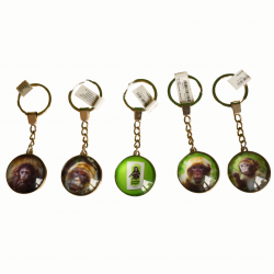 Oval Bespoke Monkey Forest Keyring