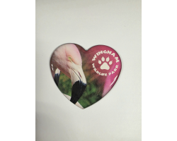 WWP Heart Magnet - Flamingo