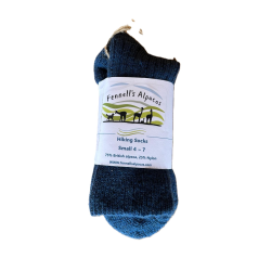 Alpaca Hiking Socks- Dark Blue SMALL