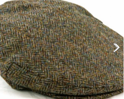 Harris Tweed Flat Cap Green