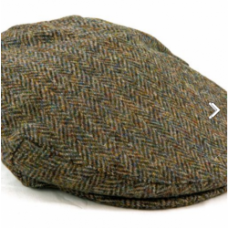 Harris Tweed Flat Cap Green