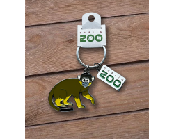 Squirrel Monkey Metal Key Ring