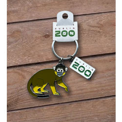Squirrel Monkey Metal Key Ring