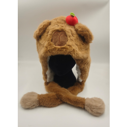 Capybara hat with moveable ears