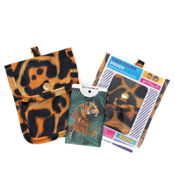 Mask & Sanitiser Pouch Leopard Print