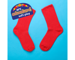 A pair of red socks