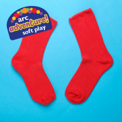 A pair of red socks