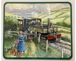Eric Leslie Placemat: Children Greeting the Train
