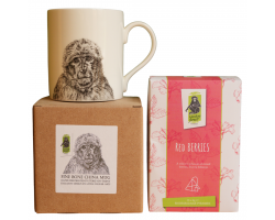 Bespoke Monkey China Mug & Red BerriesTea