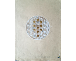 Flower of Life with Kababalah Tree of Life by Laura Tatylor