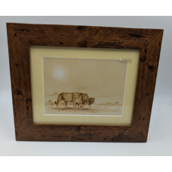 A brush with Africa Lioness Pair Framed