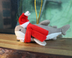 Knitted Shark Christmas Decoration