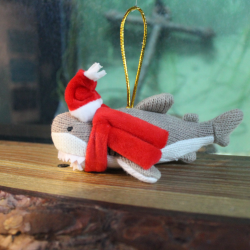 Knitted Shark Christmas Decoration