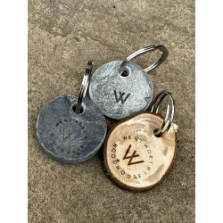 WW  Logo Wooden Key Ring - Circle