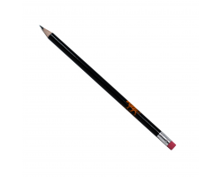 BLACK standard pencil with eraser LOGO