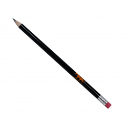 BLACK standard pencil with eraser LOGO