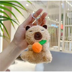 Capybara Plush keychain with Orange