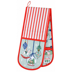 Christmas Ornaments Double Oven Glove