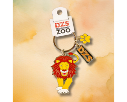 DZS Lion Metal Keyring