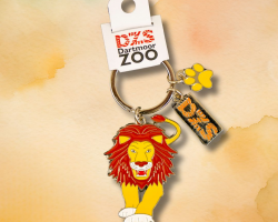 DZS Lion Metal Keyring