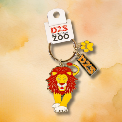 DZS Lion Metal Keyring