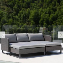 AluWicker Day Bed - Lavender Grey