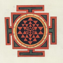Śrīyantra, based on an image from the Sadānamāla folio by Sandra Hill