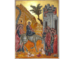 Icon Painting (Entry into Jerusalem) by Summer Alireza
