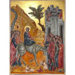 Icon Painting (Entry into Jerusalem) by Summer Alireza