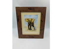 A brush with Africa Elephant (1F) Framed