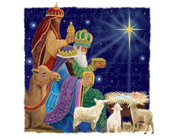 'Kings Present Their Gifts' Christmas Cards