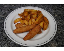 Cod Goujons and Wedges